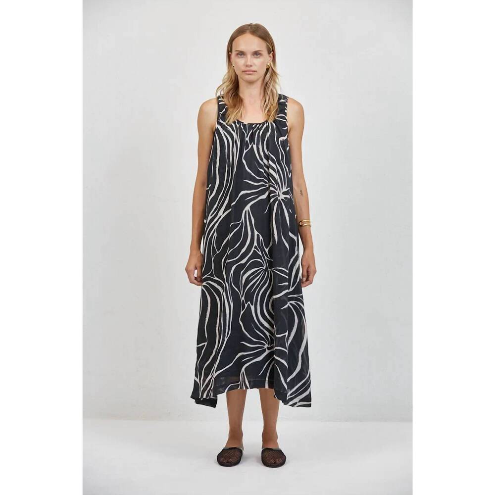 NEW A.REN aude midi dress in black